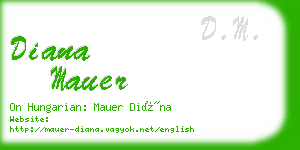 diana mauer business card